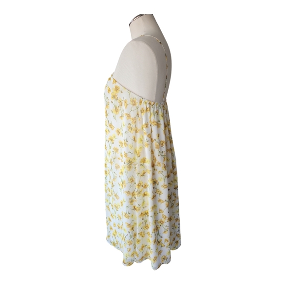 Mango Suit Collection White Yellow Floral Lightweight Flowy Dress 6 - Picture 4 of 8